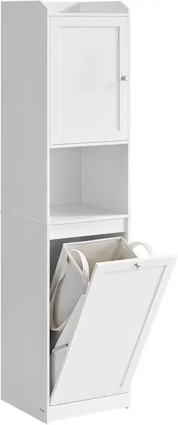 Badezimmerschrank mit Wäschekorb