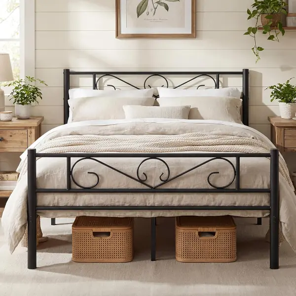 Bett 140 x 200 cm – Gästebett, Doppelbett aus Metall