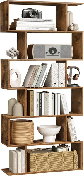Bücherregal mit 6 Ebenen – Standregal, freistehend