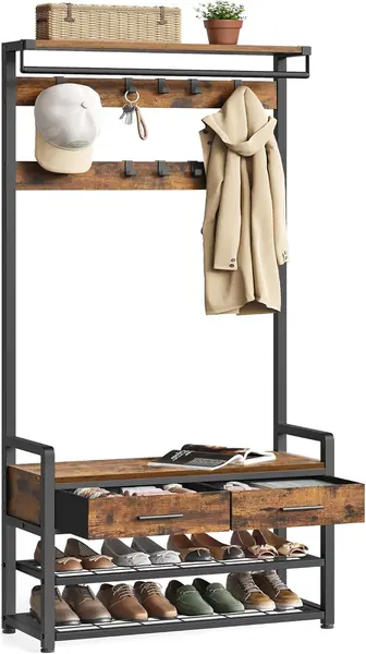 Garderobenständer – Garderobe mit Schuhbank