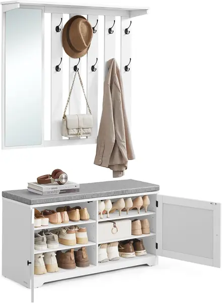 Schuhbank Wandgarderobe Set