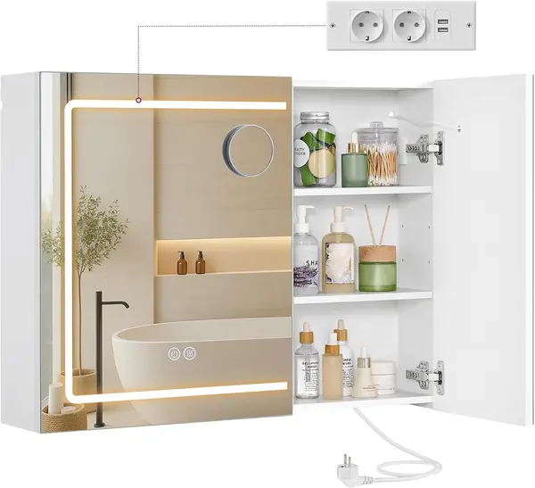 Spiegelschrank mit Beleuchtung Badezimmerschrank