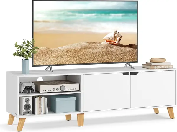 TV-Schrank – Fernsehtisch mit 2 Türen, 160 cm lang